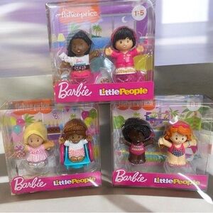 Little People Barbie Fisher Price
THREE SETS OF TWO With STORE DISPLAY BOX